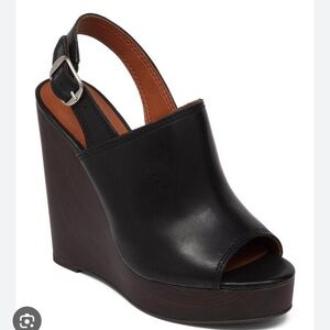 Like New Lucky Brand Leather Ronand Wedge (Size 6.5)